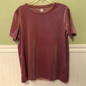 Pink velvet tee (worn once)